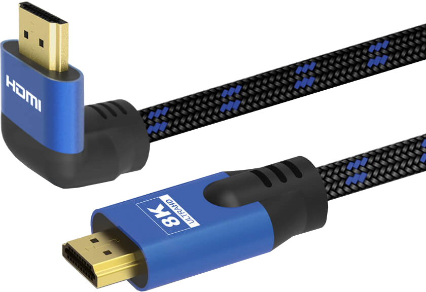 SAVIO HDMI v2.1 összekötő kábel, 90 fokos, 8K, 3 méter (CL-148)