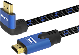 SAVIO HDMI v2.1 összekötő kábel, 90 fokos,  8K, 3 méter (CL-148)