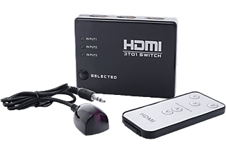 SAVIO HDMI switch távirányítóval, 3x bemenet, 1x kimenet (CL-28)