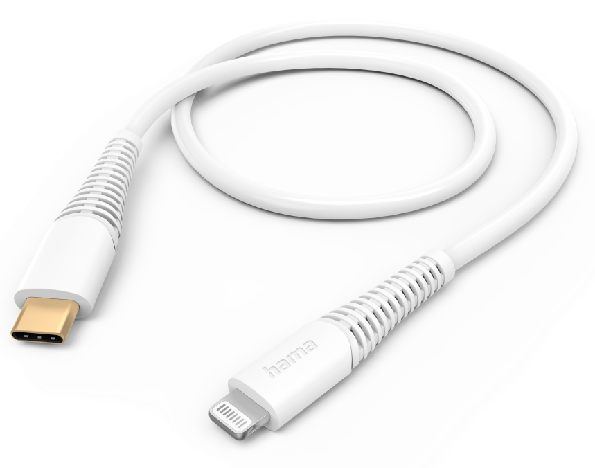 HAMA FIC E3 lightning -USB Type-C kábel, 1,5 méter, fehér (201603)