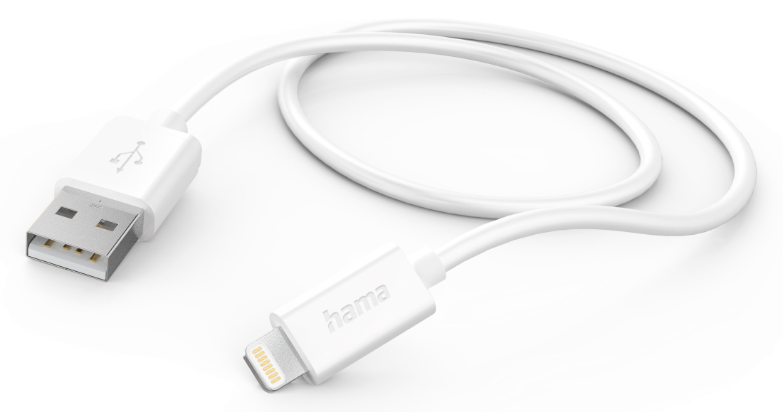 HAMA FIC E3 USB-A - Lightning kábel, 1 méter, fehér (201579)