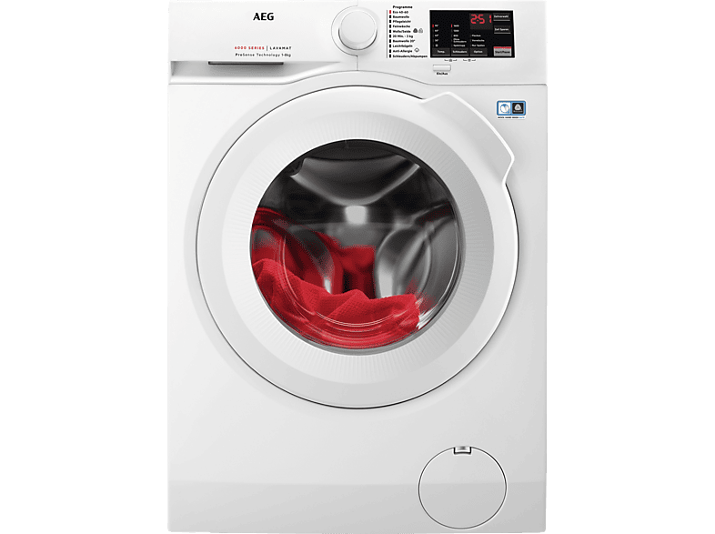 AEG L6FBA51680 Serie 6000 ProSense® mit Mengenautomatik Waschmaschine (8 kg, 1551 U/Min., A