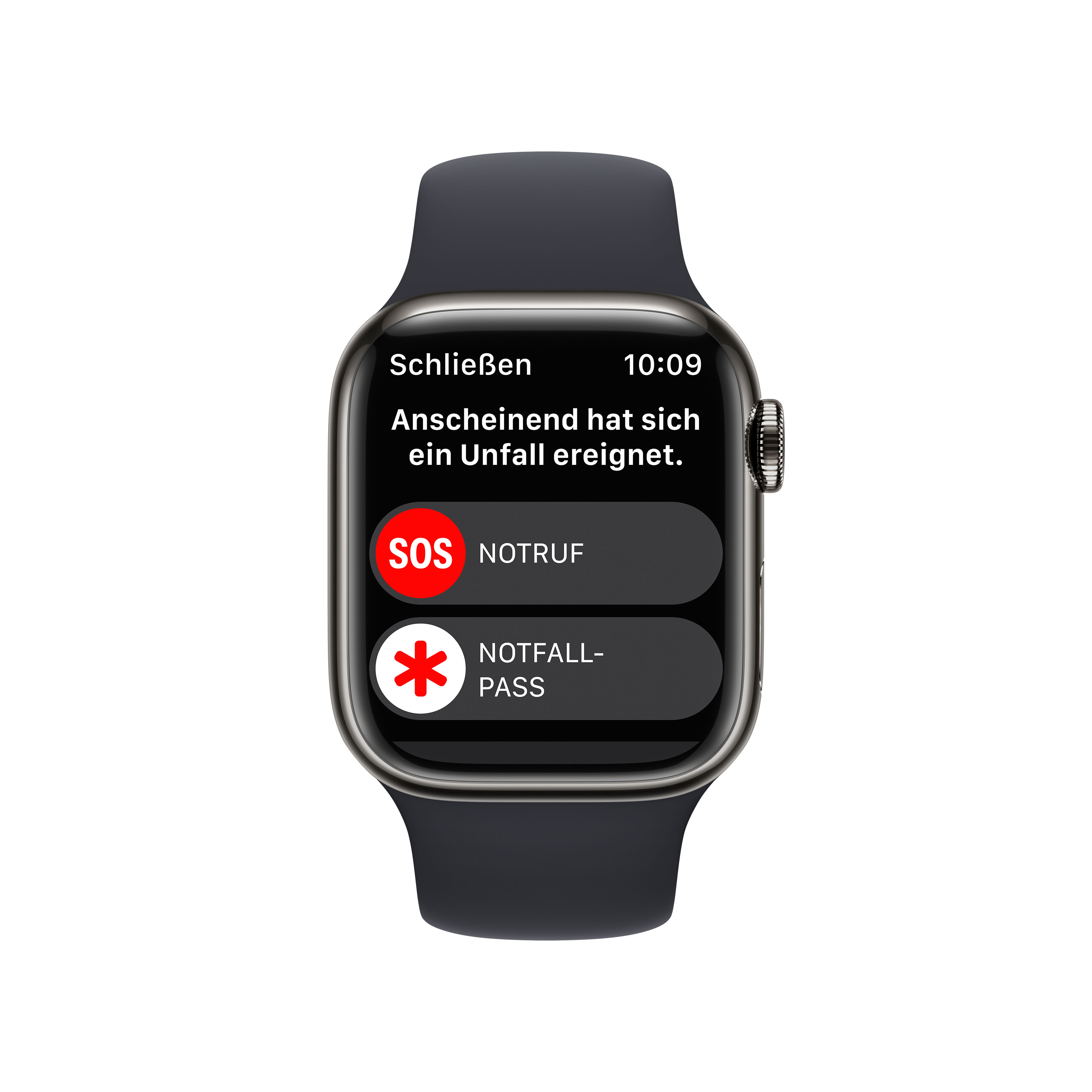 Fluorelastomer, Gehäuse: mm, - Mitternacht, Series 200 mm Smartwatch Armband: APPLE 41 (GPS Graphit Cellular) + 130 Watch Edelstahl 8