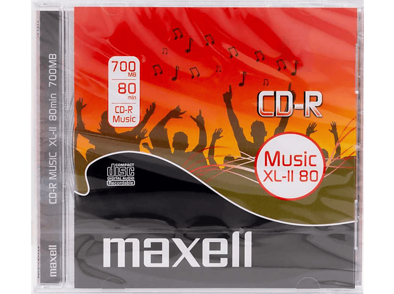 MAXELL CD-R80 Music írható CD lemez, 1 db, 700MB, 10mm tok (624880)