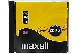MAXELL CD-RW 80 újraírható CD lemez, 700MB, 4x írási sebesség, 10mm tok (624860)