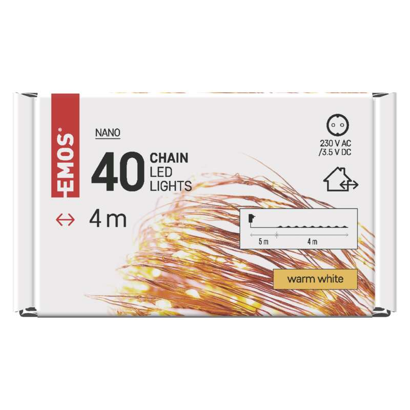 LED-es lámpák doboza, fehér doboz szöveggel, ábrával.