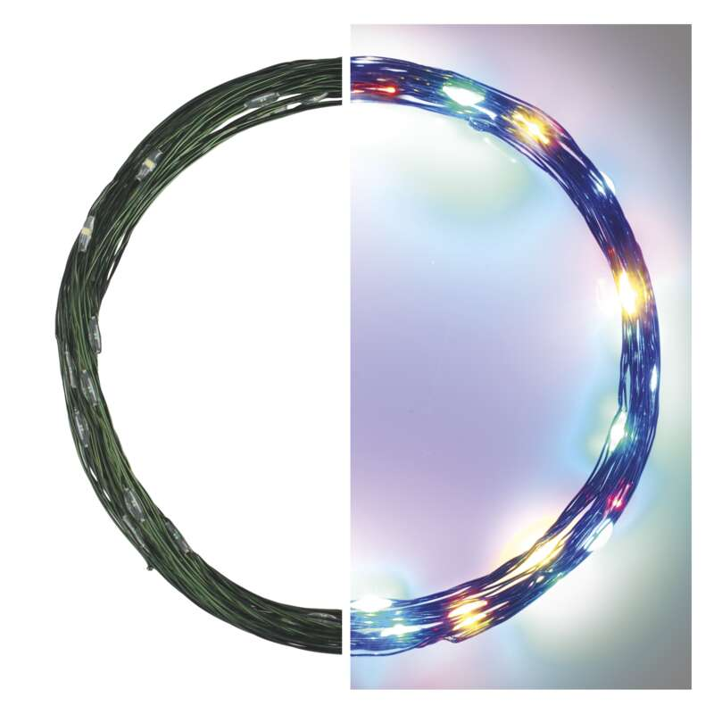 EMOS kültéri és beltéri, LED nano fényfüzér, zöld, 4 méter, 40 LED, többszínű (D3AM01)