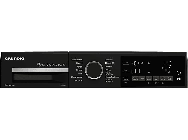 GRUNDIG GPWM 102643 B Enerji Sınıfı 10kg 1200 Devir Çamaşır Makinesi Beyaz_5