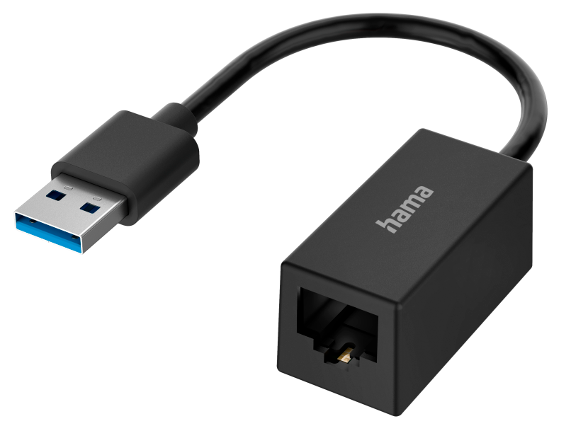 HAMA FIC hálózati gigabit ethernet adapter, USB 3.0, fekete (200325)