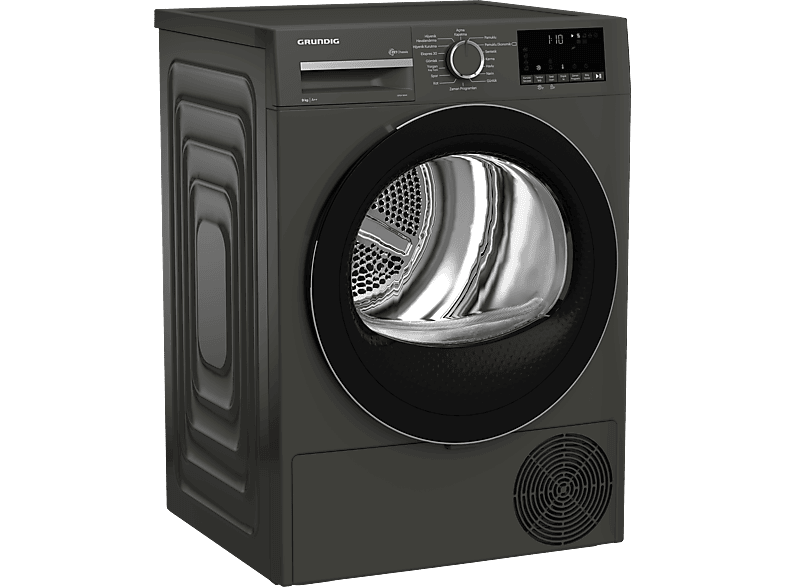 GRUNDIG GPDH 9644 A++ Enerji Sınıfı 9kg Isı Pompalı Kurutma Makinesi Koyu Gri