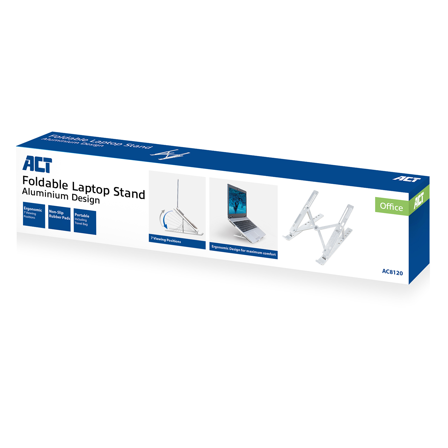 ACT AC8115 Laptopstandaard Aluminium