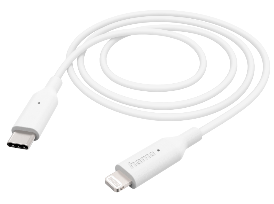 HAMA FIC E3 lightning - USB TYPE-C kábel, 1 méter, fehér (201598)