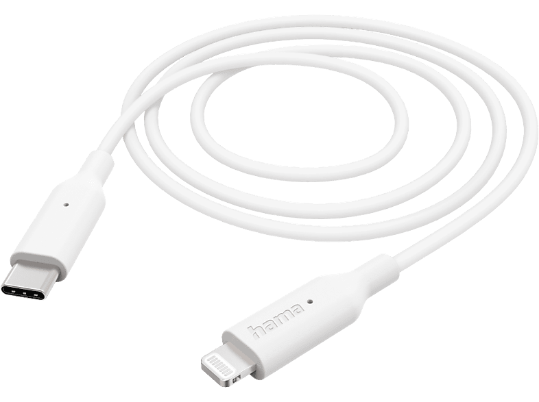 HAMA FIC E3 lightning - USB TYPE-C kábel, 1 méter, fehér (201598)