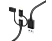 HAMA FIC E3 3 in 1 Micro USB-Type-C-lightning kabel, 1,5 méter, fekete (201536)