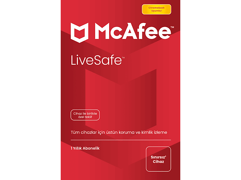 MCAFEE(UE) Livesafe 1 Yıl ve Dijital Kimlik Koruma