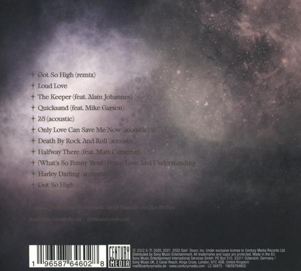 Rückseite einer CD mit Songtiteln und Credits, mit einer Titelliste.