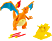 JAZWARES Pokémon Flame & Flight Deluxe - Glurak & Pikachu - Action figure interattiva (Multicolore)