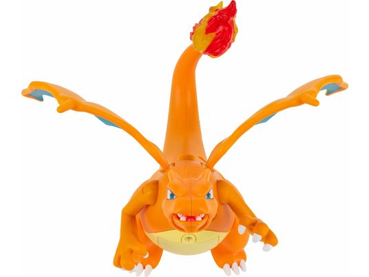 JAZWARES Pokémon Flame & Flight Deluxe - Dracaufeu & Pikachu - Figurine interactive (Multicolore)