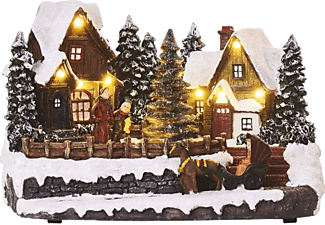 EMOS beltéri, LED karácsonyi falu, 15 cm, 3× AA, 9 LED, meleg fehér (DCLW15) ()