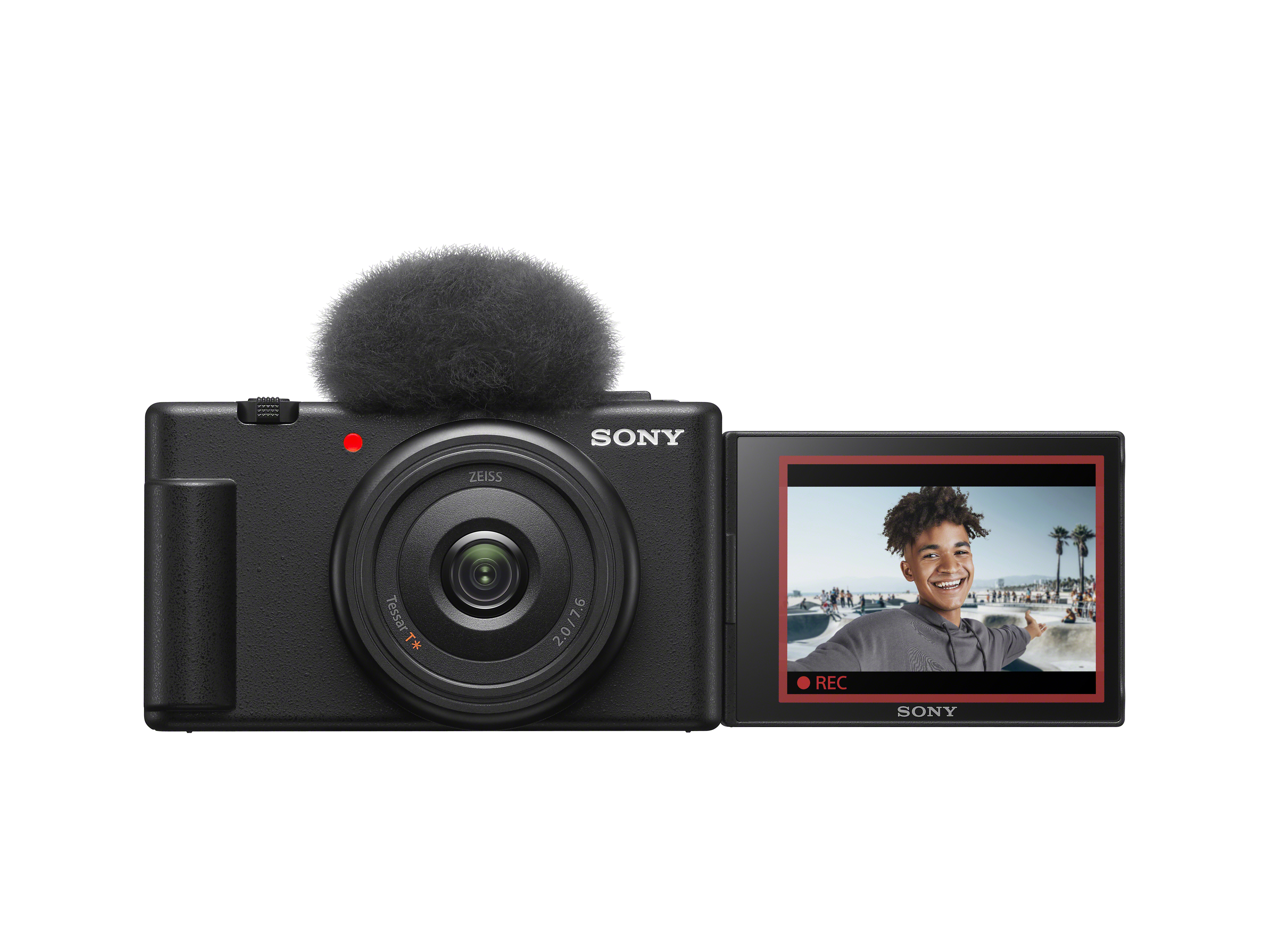 drehbares und SONY ZV-1F Zoom, TFT Display, Schwarz, - Vlogging Digitalkamera Klapp- Extra LCD Selfie-Touchdisplay, opt. WLAN Kamera, fine 4K