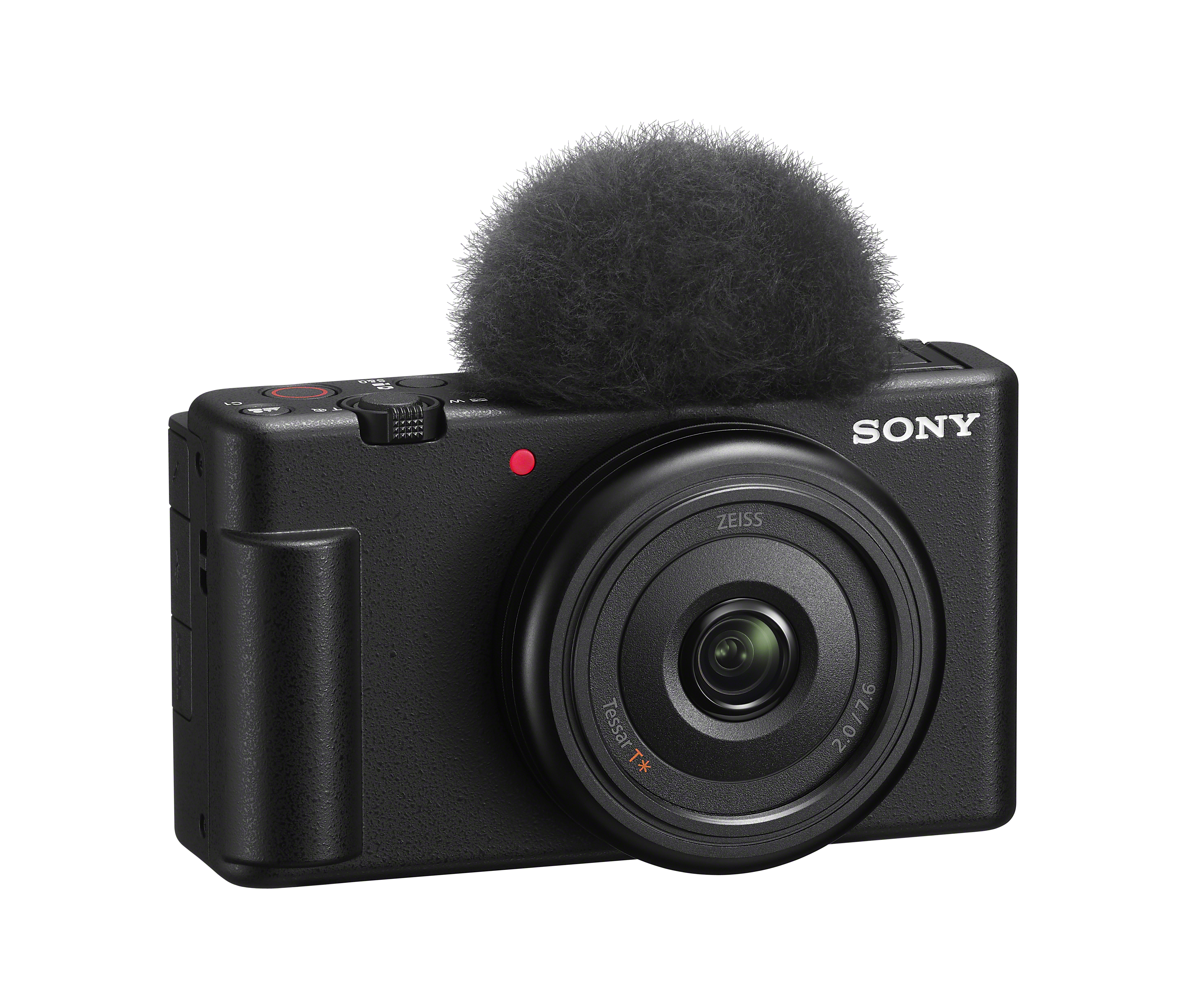 SONY ZV-1F Vlogging Kamera, Selfie-Touchdisplay, TFT LCD 4K WLAN Digitalkamera fine und Zoom, drehbares - Display, Extra opt. Schwarz, Klapp