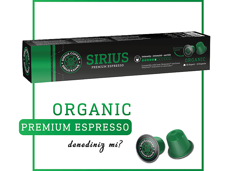 SIRIUS Premium 8 Organic Nespresso Uyumlu Kapsül Kahve_3