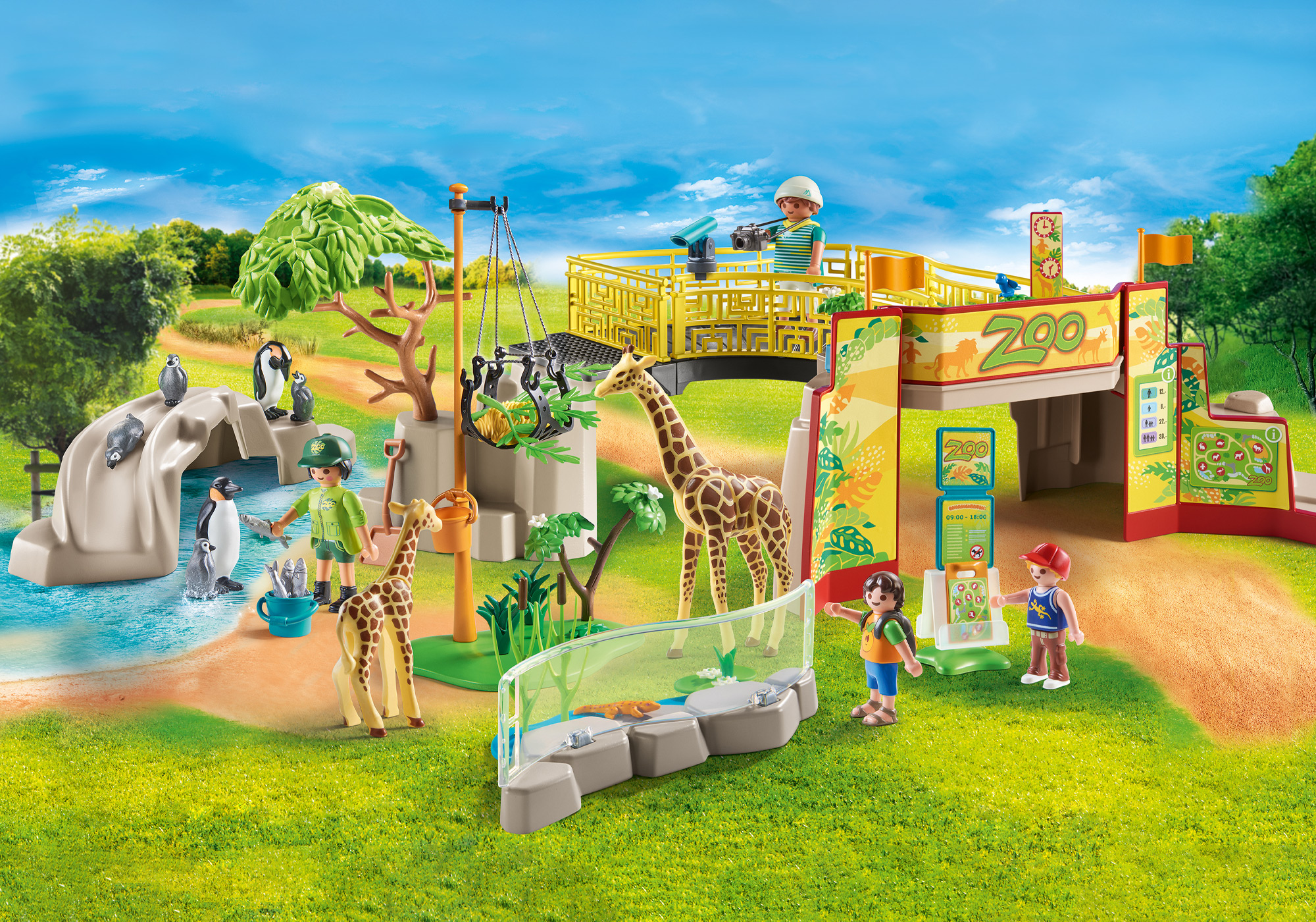 PLAYMOBIL 71190 Erlebnis-Zoo Spielset, Mehrfarbig