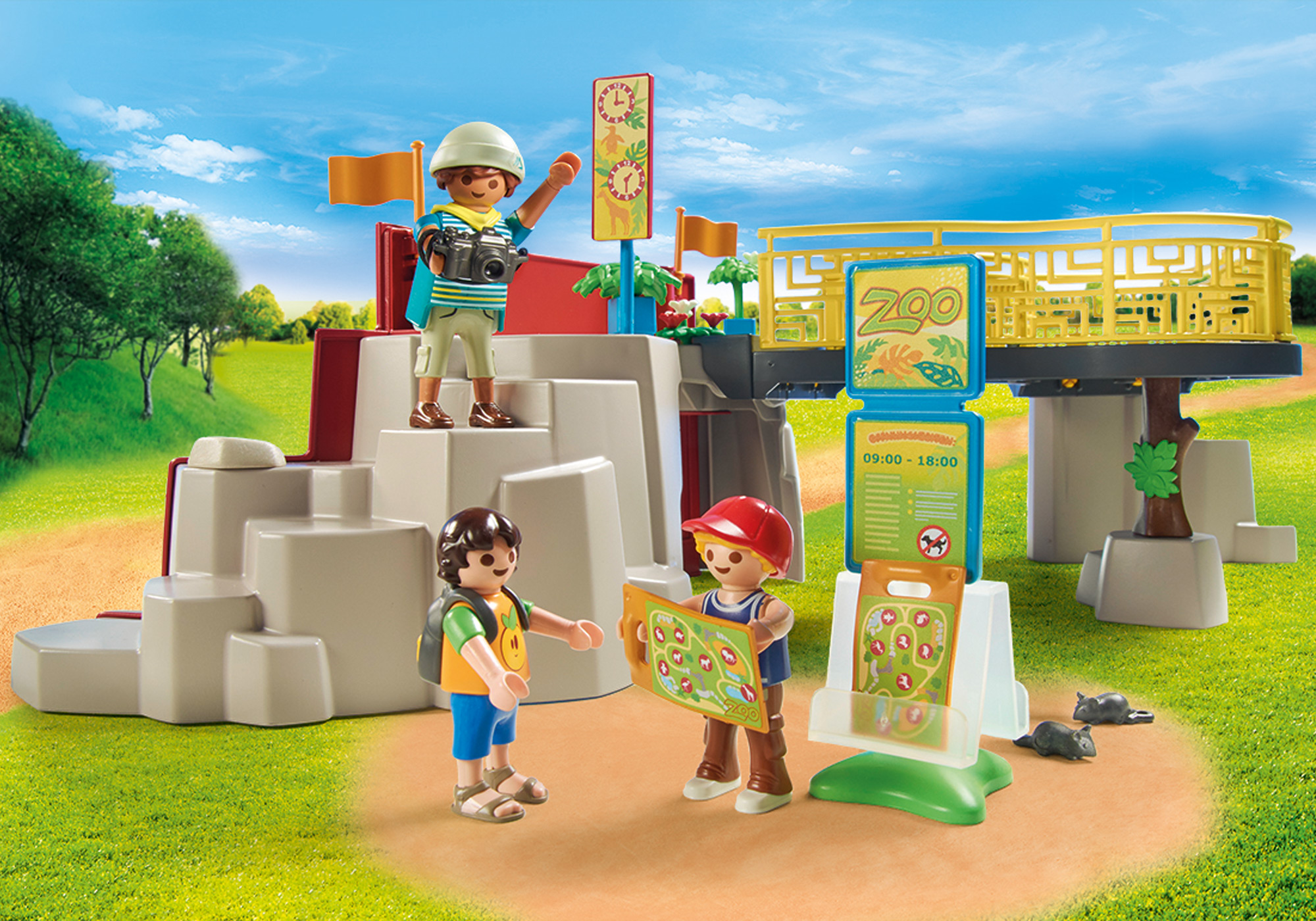 PLAYMOBIL 71190 Erlebnis-Zoo Spielset, Mehrfarbig