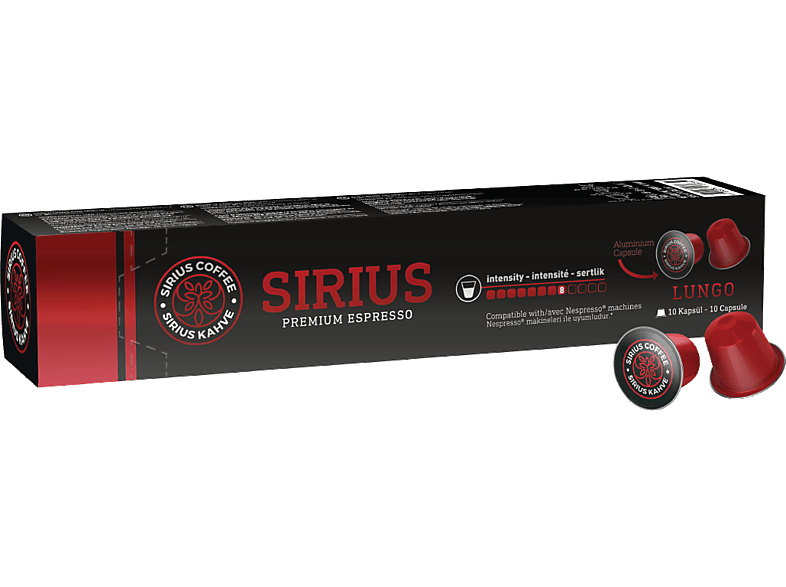 SIRIUS Premium Kapsül Kahve 6 Lungo Nespresso Uyumlu