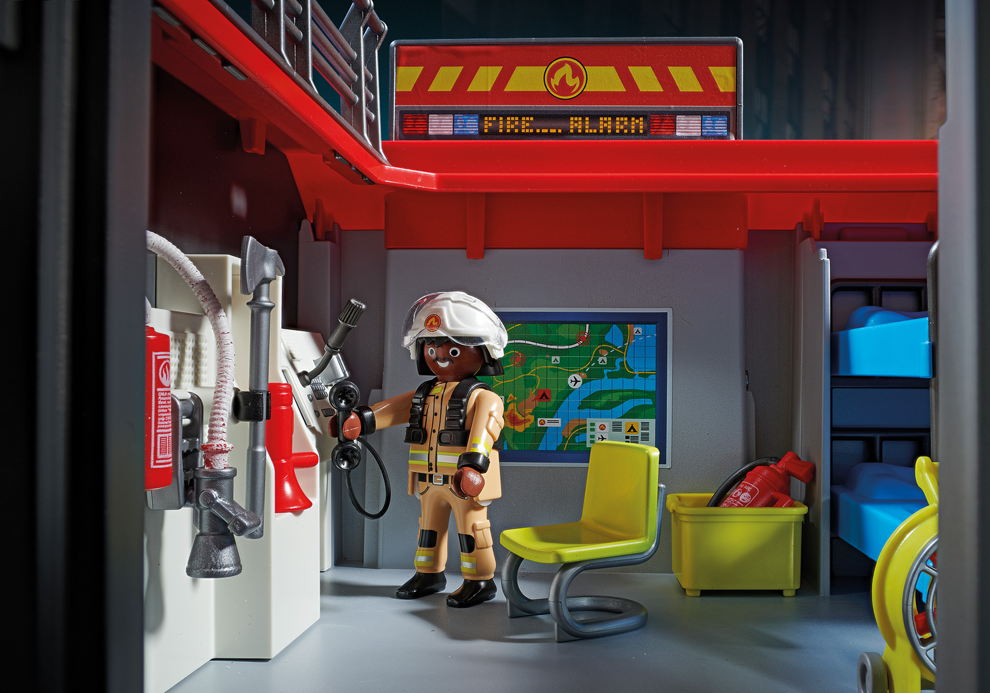 PLAYMOBIL 71193 Mitnehm-Feuerwehrstation Spielset, Mehrfarbig
