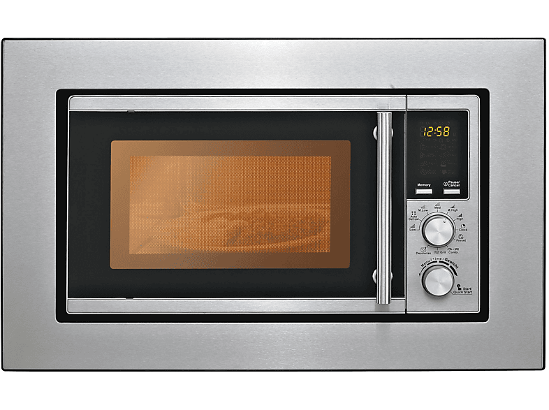 Silva-Homeline EBM-G Mikrowelle (700 Watt, Einbaugerät, 17 l, Silber)