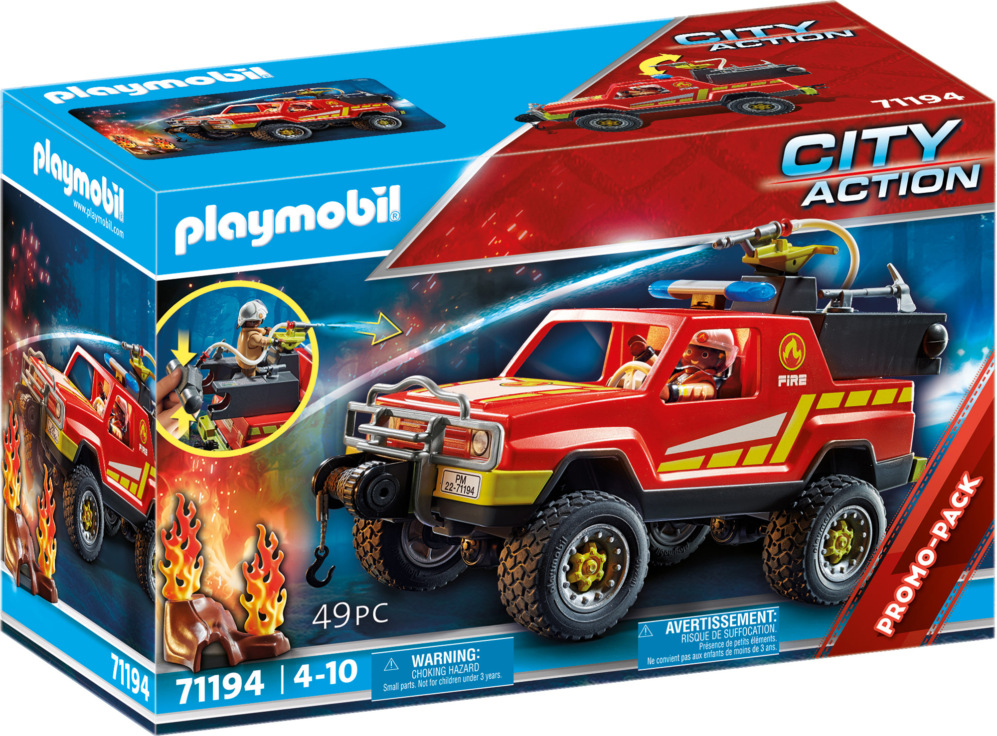 PLAYMOBIL 71194 Feuerwehr-Löschtruck Spielset, Mehrfarbig