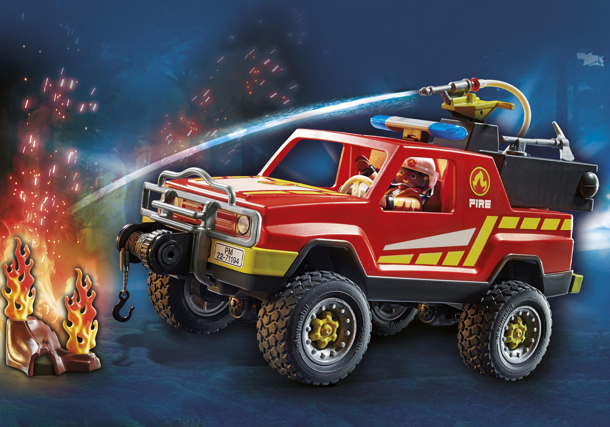 PLAYMOBIL 71194 Feuerwehr-Löschtruck Spielset, Mehrfarbig