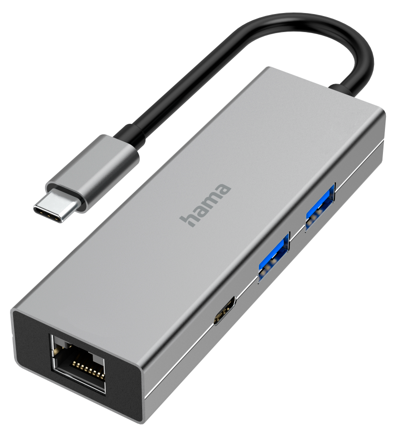 HAMA FIC USB 3.2 GEN1 TYPE-C HUB, 3 portos, szürke (200108)