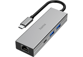 HAMA FIC USB 3.2 GEN1 TYPE-C HUB, 3 portos, szürke (200108)