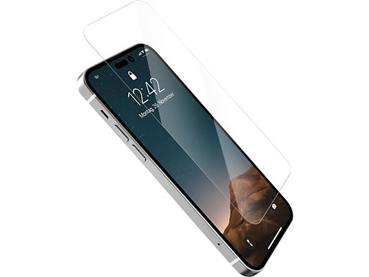 WOODCESSORIES Premium Glass 2.5D - Verre de protection de l'écran (Convient pour le modèle: Apple iPhone 14 Pro)