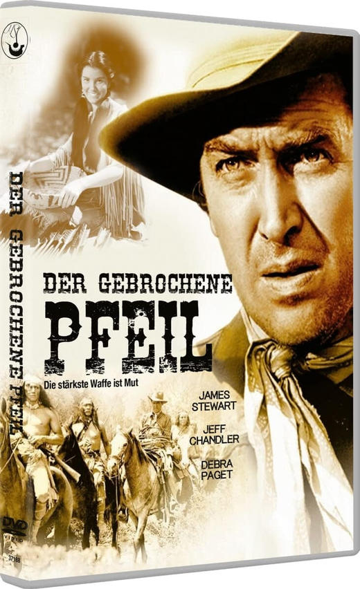 DVD-Cover für den Film "Der gebrochene Pfeil". Enthält Schauspieler und Filmtitel.