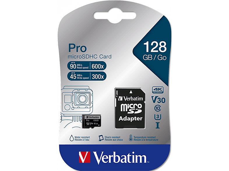 VERBATIM 128GB Pro Adaptörlü MiroSD Hafıza Kartı_3