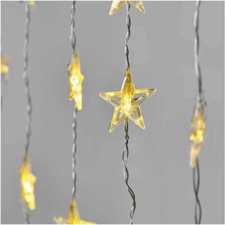 EMOS beltéri, LED karácsonyi fényfüggöny – csillagok, 120x90 cm, 20 LED, meleg fehér (DCGW01)