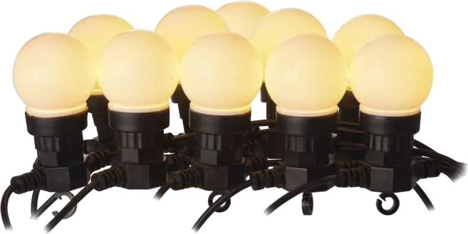 EMOS kültéri és beltéri, LED fényfüzér – 10x party égő, opál, 5 m, 50 LED, meleg fehér (DCPW01)