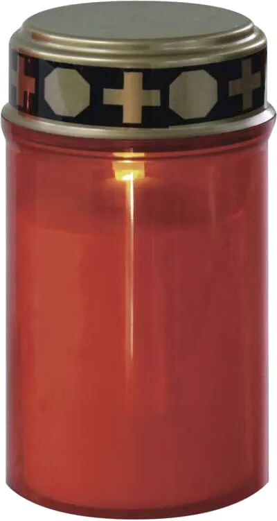 EMOS kültéri és beltéri, LED temetői mécses, piros, 2x C, meleg fehér (DCCV19)