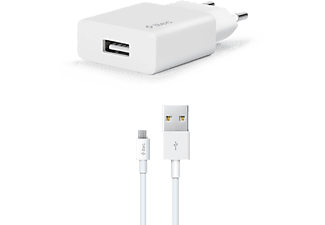 TTEC SmartCharger hálózati töltő USB-A csatlakozással, microUSB kábellel 2.1A - fehér (2SCS20MB)
