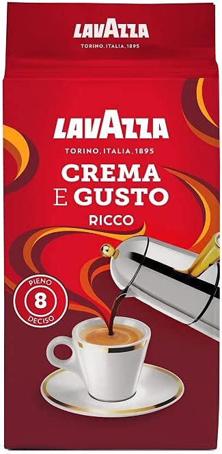 Café molido - Lavazza Crema e gusto ricco, Sabor caramelo, 250 g