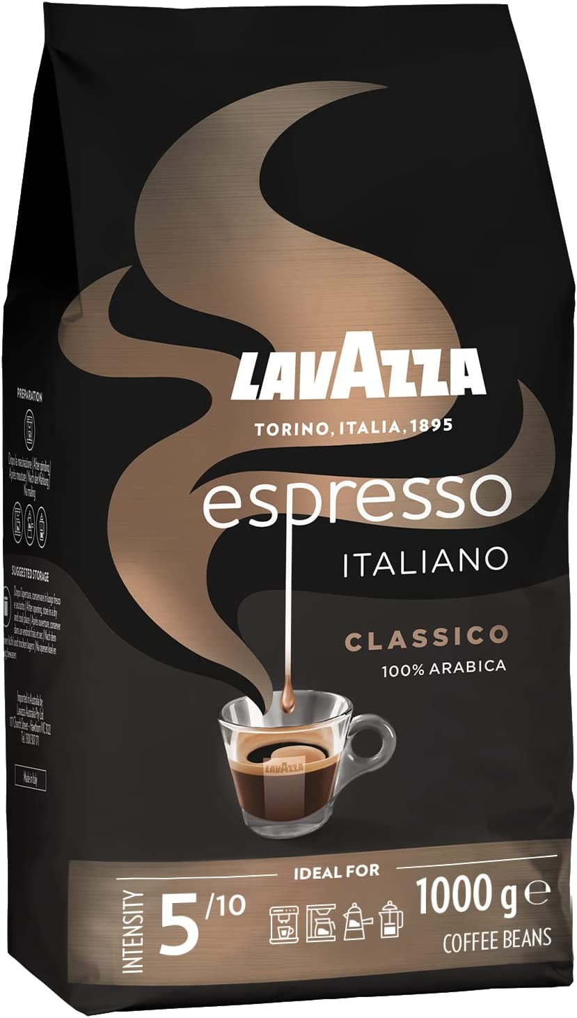 Café en grano - Lavazza Espresso Café en grano con sabor espresso de 1 kg