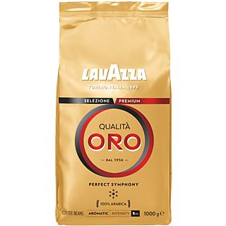 Café en grano - Lavazza Qualità Oro, cafés arábica, Tostado medio de cuerpo completo con sabor dulce, 1kg