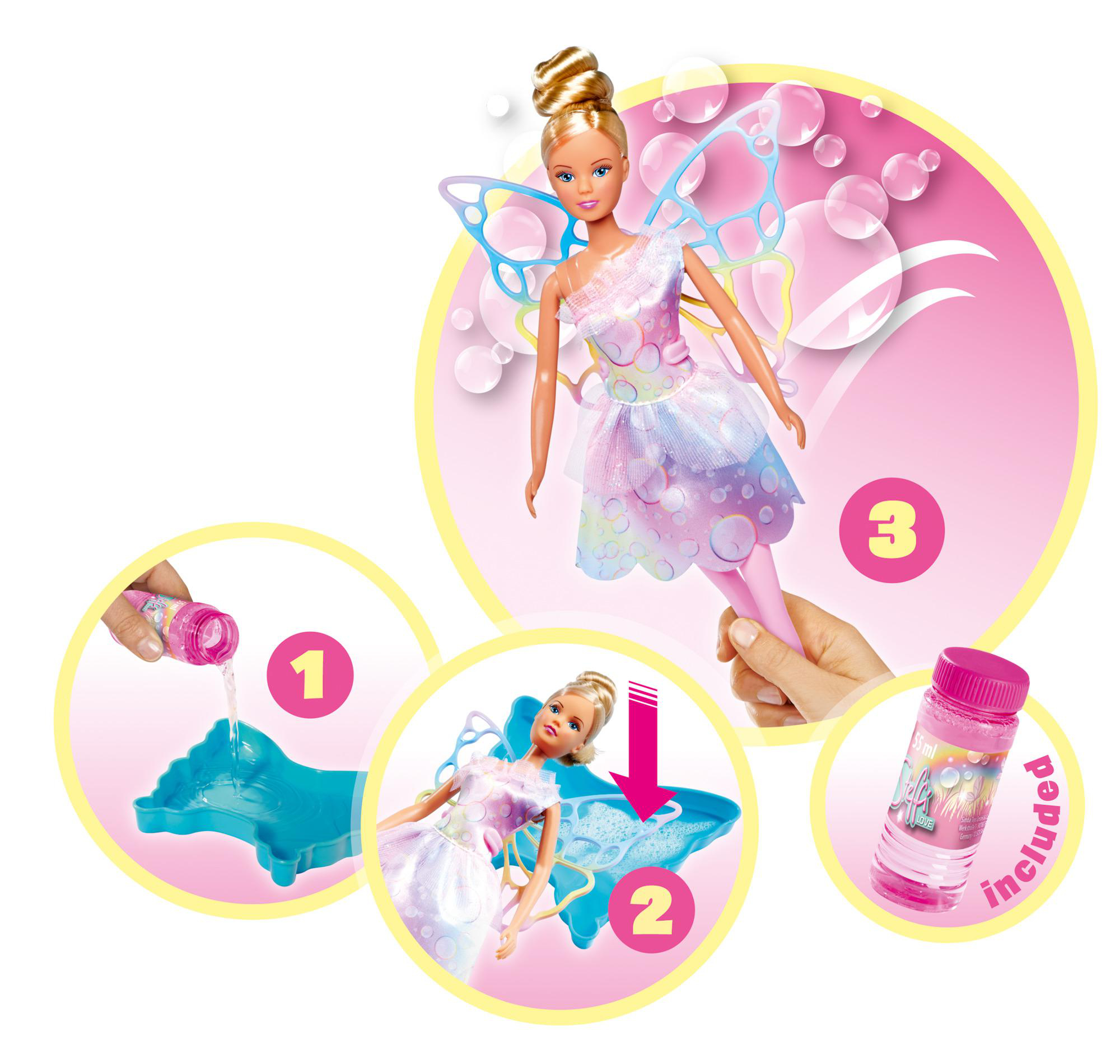 Bubble Love Spielzeugpuppe Mehrfarbig TOYS Steff Fairy SIMBA