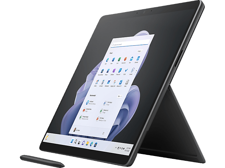 MICROSOFT Surface Pro 9 , 2-in-1 Tablet, mit 13 Zoll Display, Intel® Core™ i7 Prozessor, 16 GB RAM, 256 GB SSD, Intel®, Iris® Xe, Graphit Windows 11 Home (64 Bit)