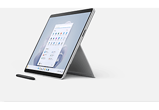 MICROSOFT Surface Pro 9 , 2-in-1 Tablet mit 13 Zoll Display, Intel® Core™ i7 Prozessor, 16 GB RAM, 256 GB SSD, Intel® Iris® Xe-Grafik , Platin