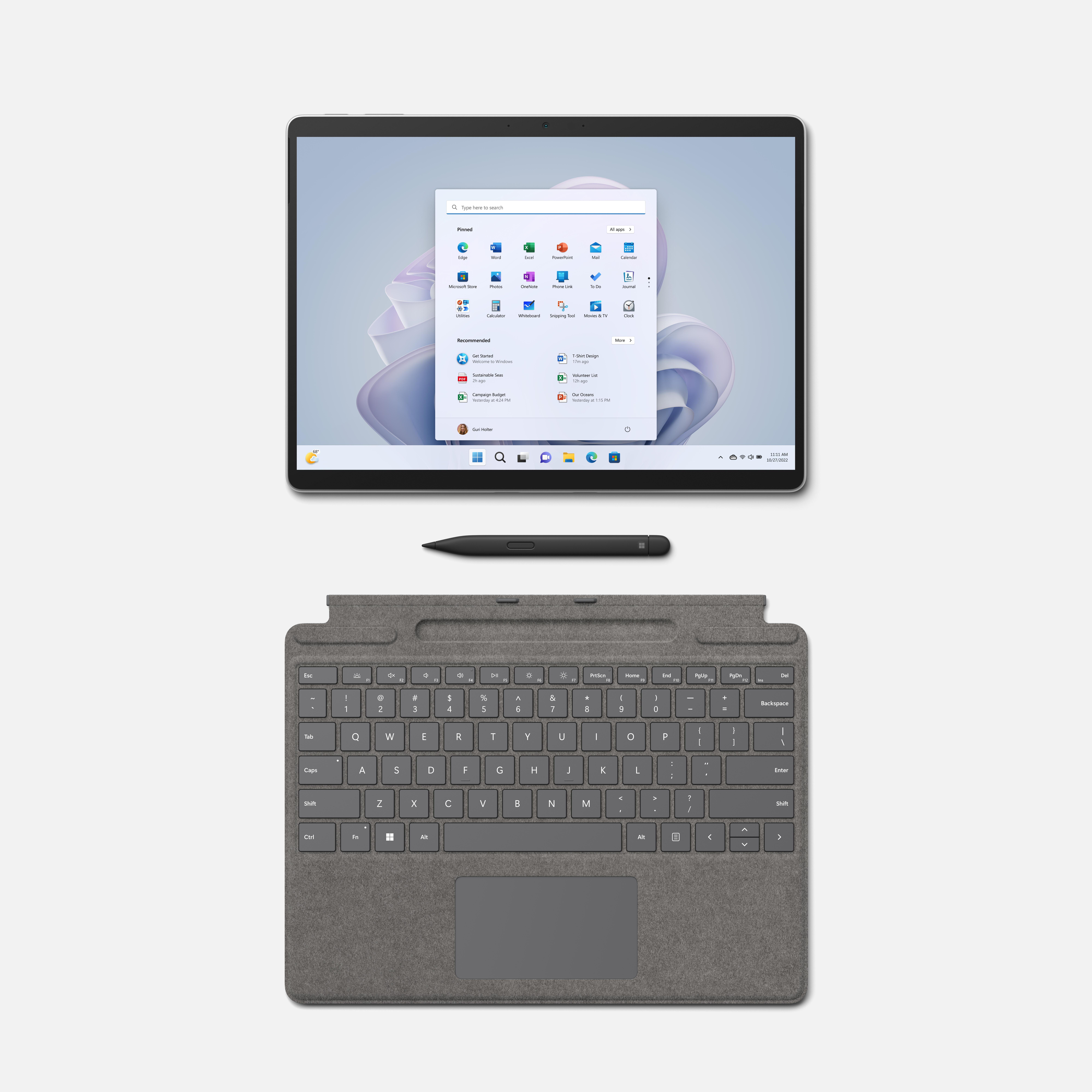 MICROSOFT Surface Pro 9 Intel® GB Display, , 16 SSD, mit Prozessor, GB 11 i7 Bit) 256 13 Home Iris® Platin Xe, RAM, Windows Zoll Core™ Tablet, 2-in-1 Intel®, (64