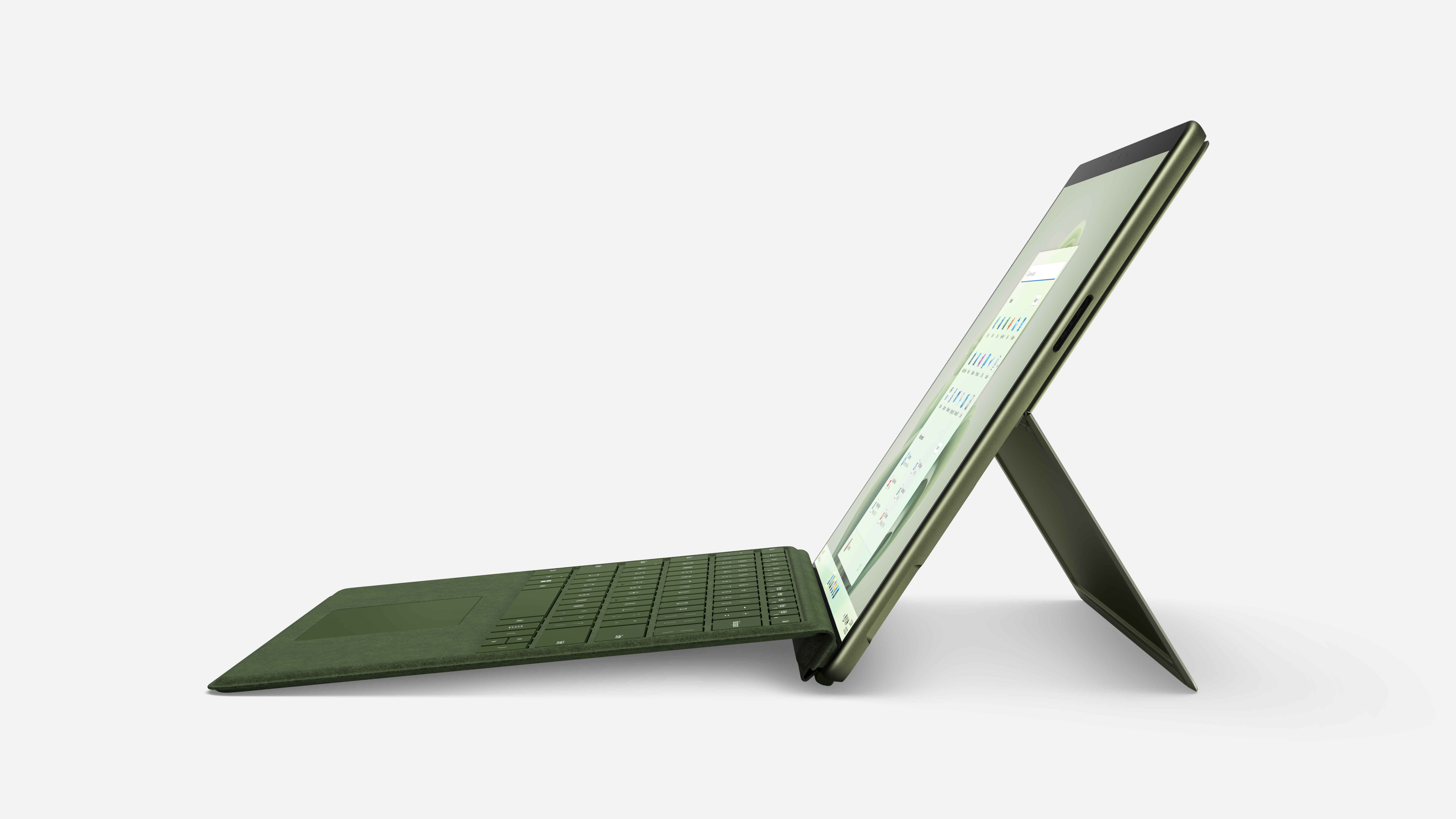 MICROSOFT Surface Pro Xe, GB Intel®, 11 Home GB Iris® mit SSD, 2-in-1 8 13 256 i5 Display, Zoll Intel® RAM, Core™ Bit) Windows 9, Tablet, Waldgrün Prozessor, (64